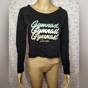 NWT justice girls gymnastics gymnast top size large 12/14
